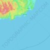 勝浦市地形图、海拔、地势