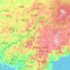 鸭绿江地形图、海拔、地势