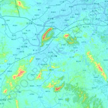 白沙镇地形图、海拔、地势