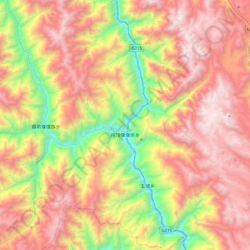 拖顶傈僳族乡地形图、海拔、地势
