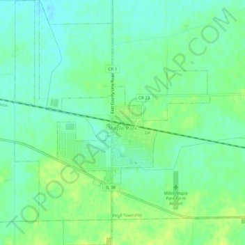 Maple Park地形图、海拔、地势