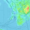 油尖旺區地形图、海拔、地势