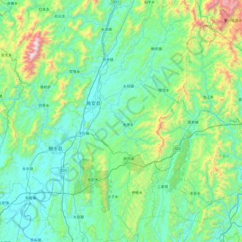 融安县地形图、海拔、地势