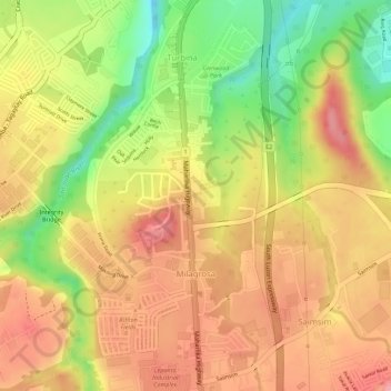 Milagrosa地形图、海拔、地势