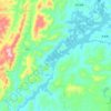 百花水库地形图、海拔、地势