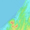 柏崎市地形图、海拔、地势