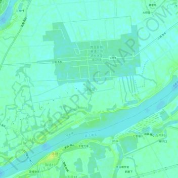 三洞湖地形图、海拔、地势