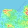 طنجة地形图、海拔、地势