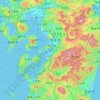 熊本县地形图、海拔、地势
