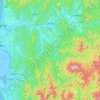 北秋田市地形图、海拔、地势