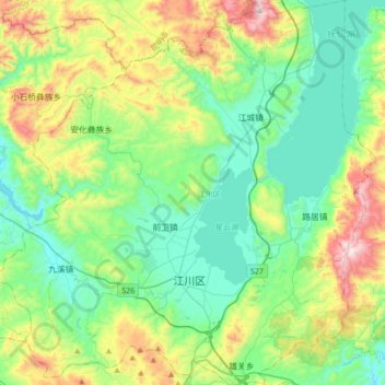 江川区地形图、海拔、地势