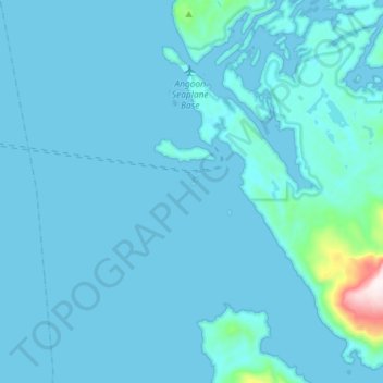Angoon地形图、海拔、地势