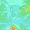 黄栗树水库地形图、海拔、地势