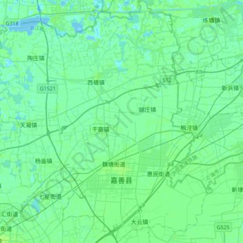 嘉善县地形图、海拔、地势