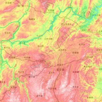 瓮安县地形图、海拔、地势