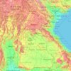 老挝地形图、海拔、地势