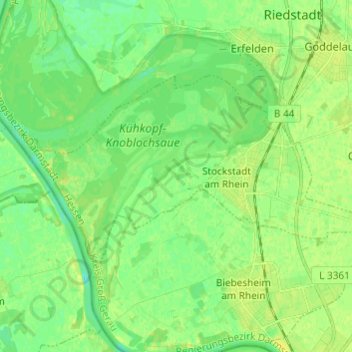Stockstadt地形图、海拔、地势