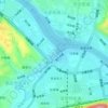 张家界市民广场地形图、海拔、地势