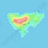 西莒島地形图、海拔、地势