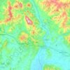 翁布里亚地形图、海拔、地势