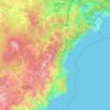 咸镜北道地形图、海拔、地势