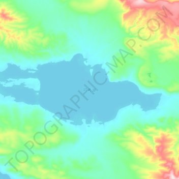 可考湖地形图、海拔、地势