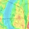 弹子石街道地形图、海拔、地势