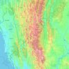 欽邦地形图、海拔、地势