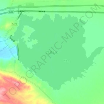 双塔水库地形图、海拔、地势