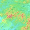 五龙山脉地形图、海拔、地势