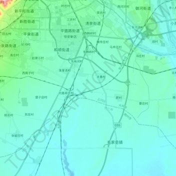 西韩岭乡地形图、海拔、地势