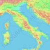 義大利半島地形图、海拔、地势