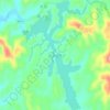 大京水库地形图、海拔、地势