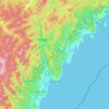 清津市地形图、海拔、地势