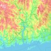 New London County地形图、海拔、地势