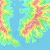 Akaroa地形图、海拔、地势