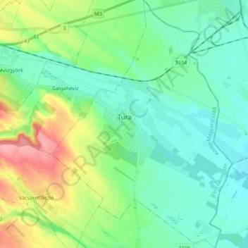 Tura地形图、海拔、地势