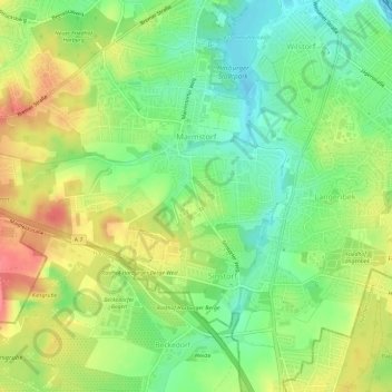 Marmstorf地形图、海拔、地势