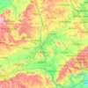 Oxfordshire地形图、海拔、地势