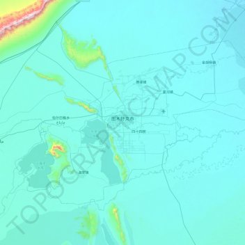 图木舒克市地形图、海拔、地势