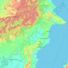 东加里曼丹省地形图、海拔、地势