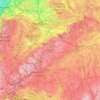 施瓦本汝拉山地形图、海拔、地势