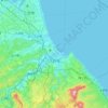 八戶市地形图、海拔、地势