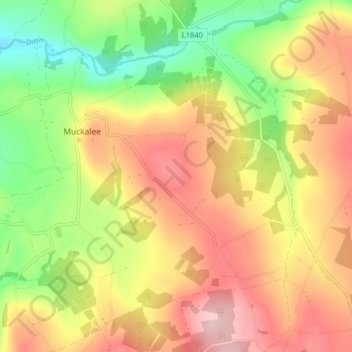 Clogharinka地形图、海拔、地势