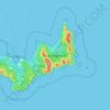 Île de Porquerolles地形图、海拔、地势