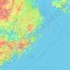 斯德哥爾摩省地形图、海拔、地势