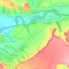 Mélida地形图、海拔、地势