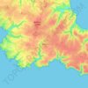 邦戈地形图、海拔、地势