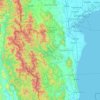 碧武里府地形图、海拔、地势