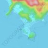 莱利海滩地形图、海拔、地势